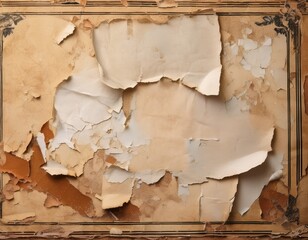 vintage textures from a faded paper poster evoke memories of a bygone era filled with charm and nostalgia