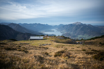 mountain hut in the alps