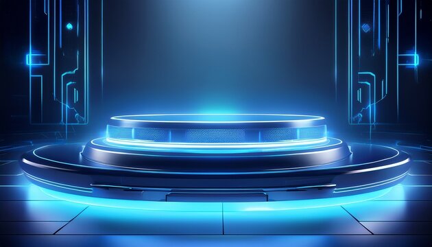 high tech led podium design - Powered by Adobe
