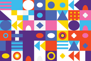 Obraz premium Colorful Geometric Design with Abstract Elements