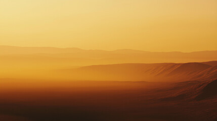 Obraz premium Golden desert landscape evokes peace, adventure, and travel inspiration for your next project