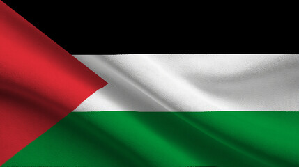 Sovereignty represented through the Palestinian flag waving in the wind