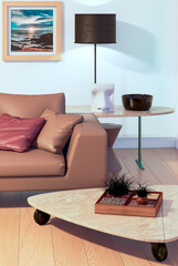 Naklejka premium Large luxury modern bright interiors Living room mockup illustration 3D rendering image