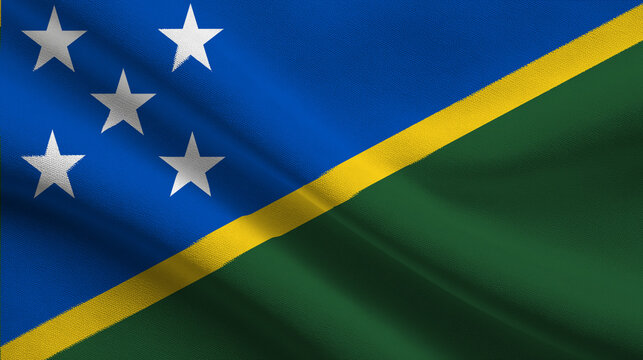 Flag of Solomon Islands displaying national colors and symbols representing sovereignty and identity