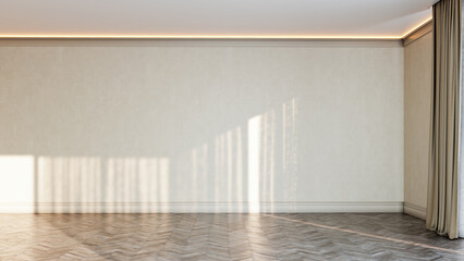 Naklejka premium Large luxury modern bright interiors Living room mockup illustration 3D rendering image