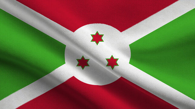 Burundi celebrates Independence Day with the national flag proudly displayed