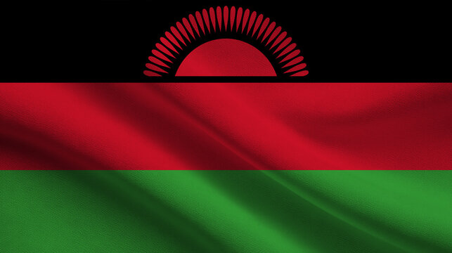 Malawi's flag symbolizing independence and sovereignty during national celebrations - Powered by Adobe