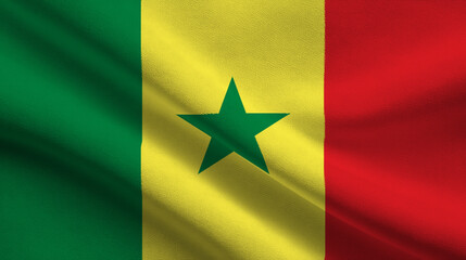 Celebration of independence day in senegal with the national flag displayed proudly