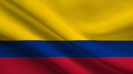 Obraz premium Colombian flag waving in celebration of independence and sovereignty