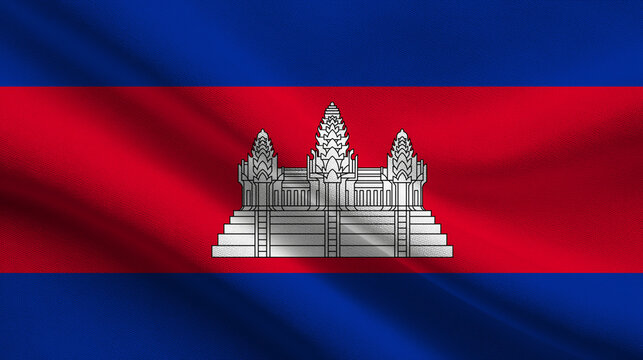 Celebration of independence and sovereignty with the Cambodian flag