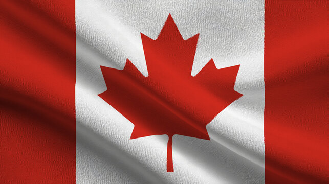 Celebrating canadian independence with the national flag displayed on a sunny day