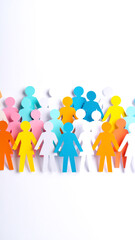 Menschengruppe aus Papier 