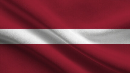 Symbol of independence and sovereignty with the waving Latvian flag in vibrant colors