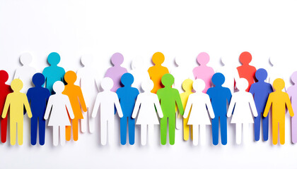 Menschengruppe aus Papier 