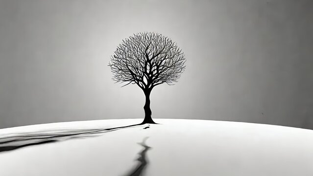 Solitary Winter Silhouette