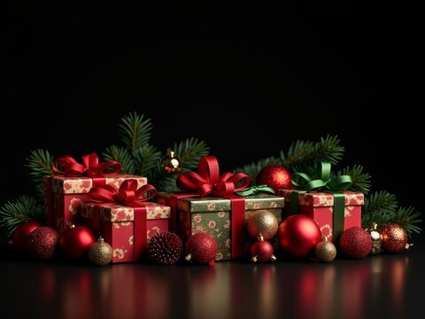 christmas tree and gifts