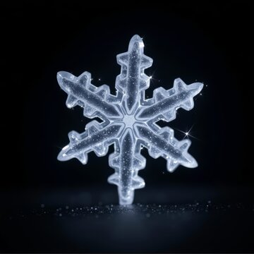 snowflake on black