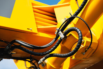 Hoses of modern hydraulic of drilling industrial excavator machine