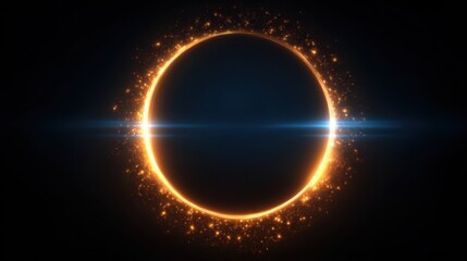 A beautiful solar eclipse occurs, revealing a glowing ring of light around the darkened moon. The event captivates onlookers, showcasing stunning celestial phenomena.