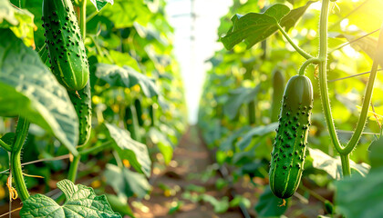 Anbau Gurken Gewächshaus