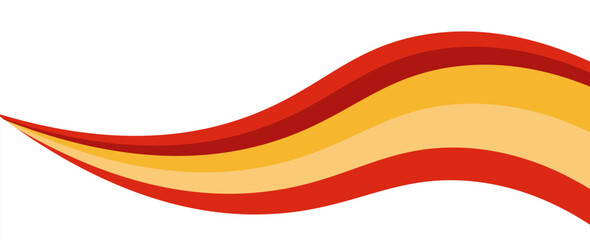 Vector orange line background curve element with white space for text and message design, overlapping layers, vector