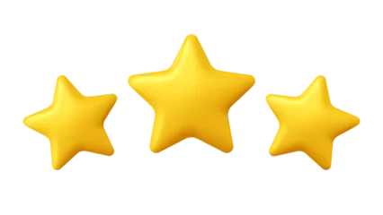 Fototapeten Pony Golden Stars Trio Brighten Up The Scene For Celebration And Positive Vibe  © vik_y