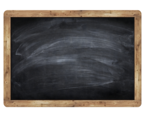 Empty Chalkboard with Wooden Border, Isolated for School, Cafe, and Creative Design Mockups