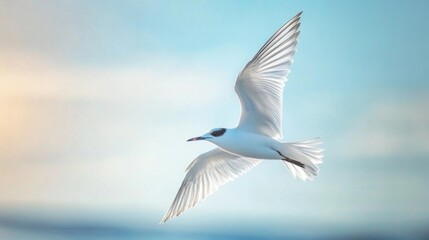 Obraz premium seagull against blue sky generative ai