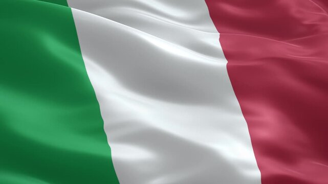 Dynamic Italian Flag Waving Proudly in the Breeze A Symbol of National Pride and Unity for Travel, Politics, and Cultural Events