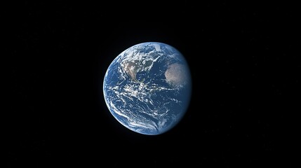 Earth seen from space on a clear day with visible continents and oceans highlighting the planet's beauty