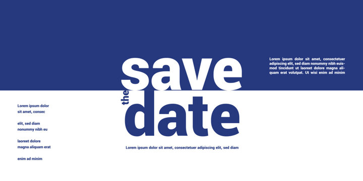 Save the date banner. Can be used for business, marketing and advertising. logo graphic design of event summit made for Technology and upcoming events. Vector EPS 10	