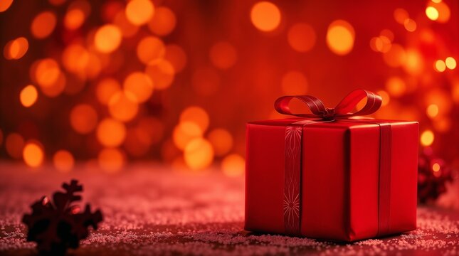 New Year background, soft pastel colors, gentle snowflakes, simple gradient, clean and uncluttered design, xmas gifts in red boxes