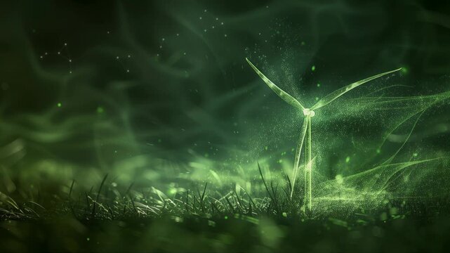 abstract Futuristic green energy background highlighting sustainable innovation and development