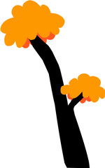 cute cartoon trees suitable for environment background object