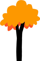 cute cartoon trees suitable for environment background object