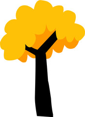 cute cartoon trees suitable for environment background object