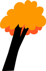 cute cartoon trees suitable for environment background object