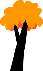 cute cartoon trees suitable for environment background object