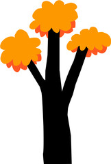 cute cartoon trees suitable for environment background object