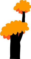 cute cartoon trees suitable for environment background object