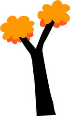 cute cartoon trees suitable for environment background object