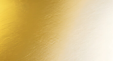 A luxurious golden metallic texture with a smooth gradient transition from rich gold to bright white, creating an elegant and abstract background for design