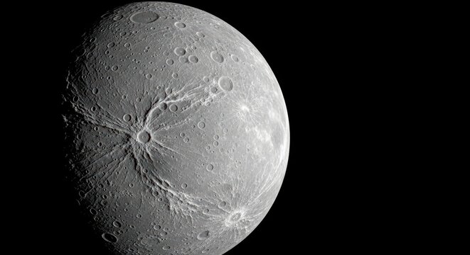 Craters and surface features on dione, saturn's icy moon - Powered by Adobe
