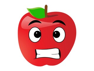 red apple cartoon character