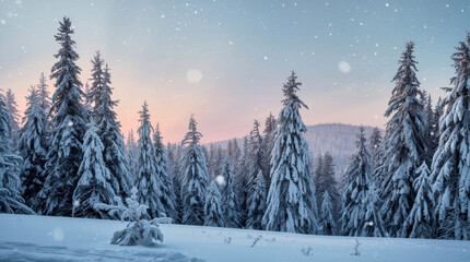 winter landscape in the mountains