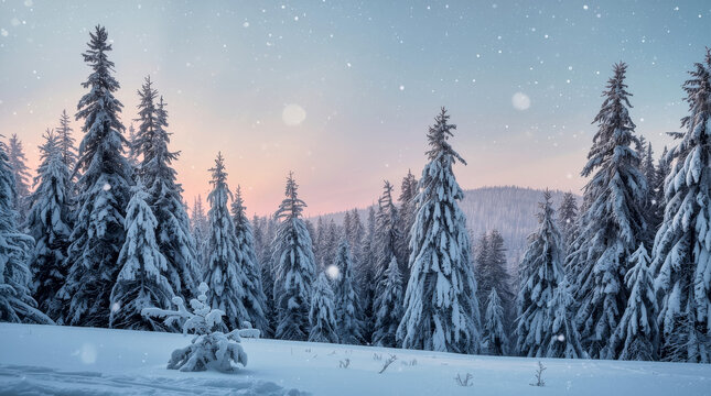 winter landscape in the mountains