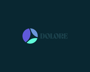 Abstract circle logo from abstract shapes. Creative planet satellite vector sign