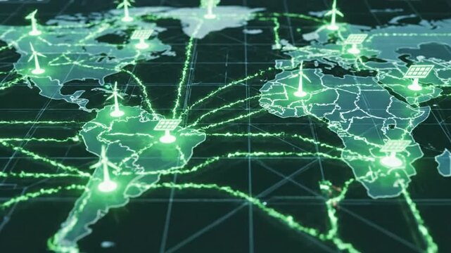 Renewable Energy Grid Map Video