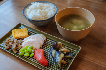 Healthy Japanese breakfast set
