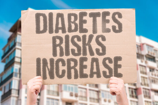 "Diabetes Risks Increase" Multiple factors elevate condition likelihood. OBESITY. HEREDITY. AGE. INACTIVITY. ETHNICITY.